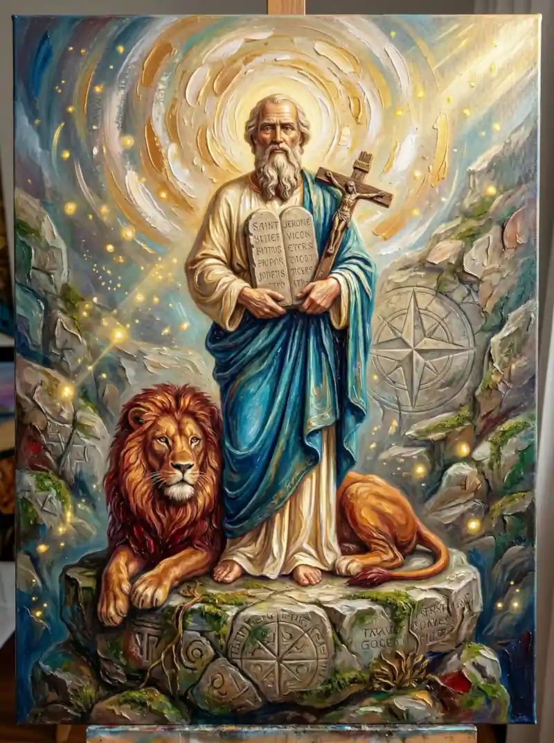 Tradutor da Bíblia, Doutor da Igreja, Padroeiro dos Tradutores, Senhor das Pedras e do Deserto, Protetor dos Estudiosos, Juiz da Verdade. DIA DE CELEBRAÇÃO: 30 de Setembro (Festa Litúrgica e Dia do Tradutor)